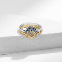 Dazzling Sun & Moon Friend Ring Set